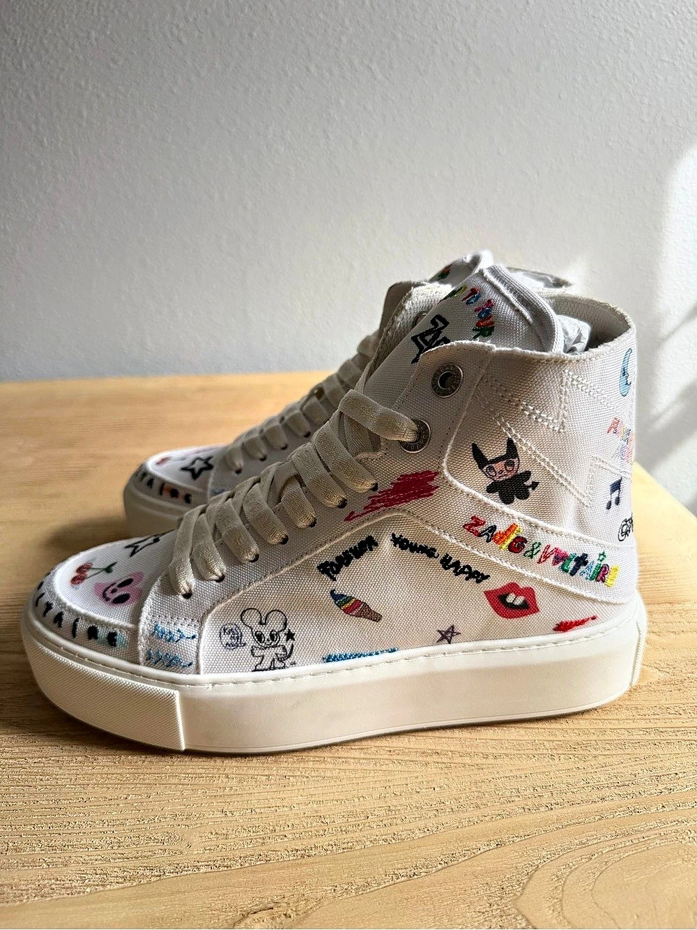 NIB Zadig & Voltaire High Top Sneakers in White EU 38